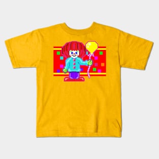 Pixel Clown With Balloon Kids T-Shirt